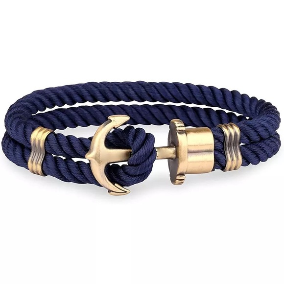 Other - Men Anchor Navy Blue Fashion Bracelet